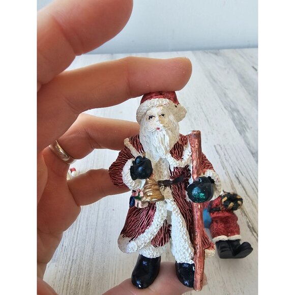 Vintage Santa magnet tree Xmas decor fridge - Picture 7 of 10